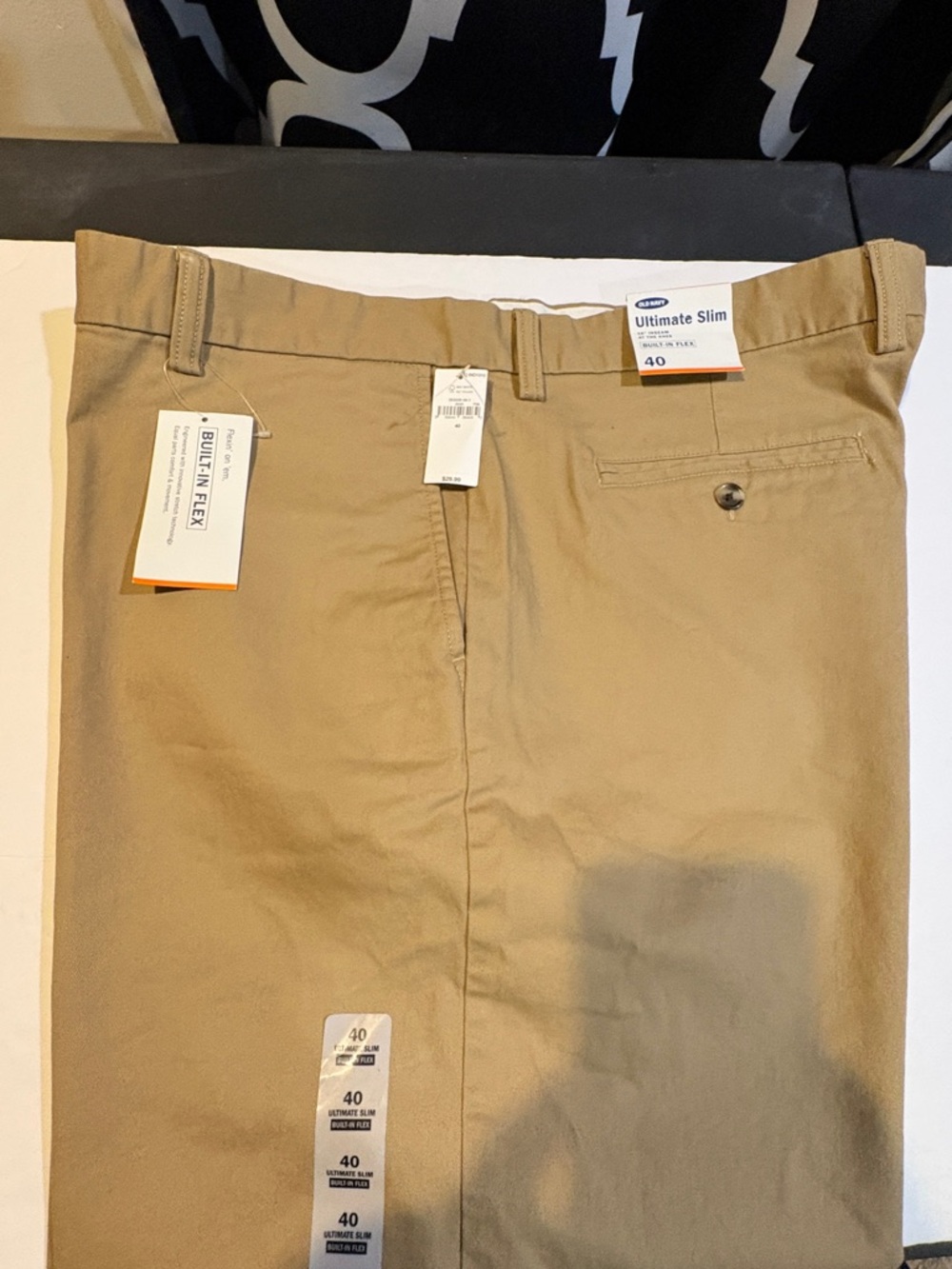 Golf Old Navy Ultimate Slim Khaki Chino Shorts Flat Men’s Size 40 Built-In Flex